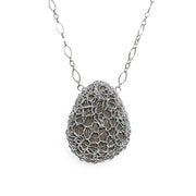 Royston Ribbon Organic Necklace In Silver