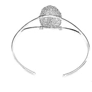 Moonstone Oval Cuff Bracelet in Silver