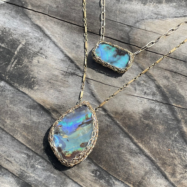 14 Karat Boulder Opal Necklace