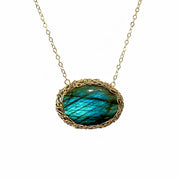 Haumea Labradorite Necklace in Gold