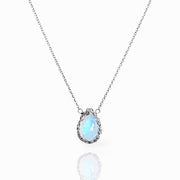 Sierra small Moonstone Necklace in Silver
