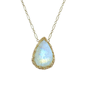 Sierra Medium Moonstone Necklace in Gold
