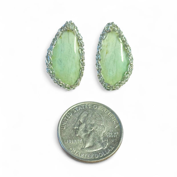 Ocean Post Earrings in Silver