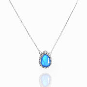 Sierra Small Labradorite Necklace in Silver