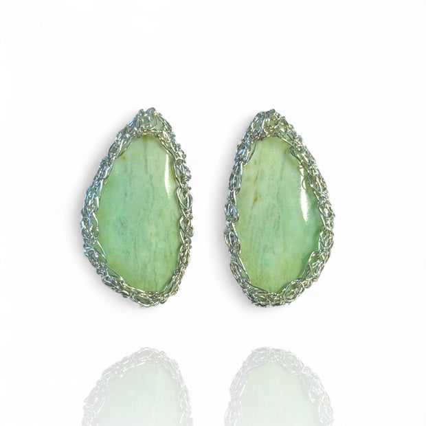 Ocean Post Earrings in Silver