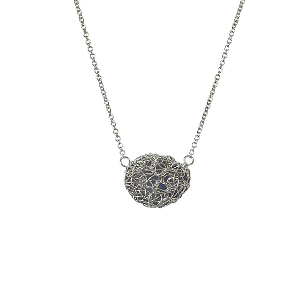Tanzanite Oval Necklace In Silver