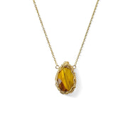 Tiger’s Eye Necklace In Gold
