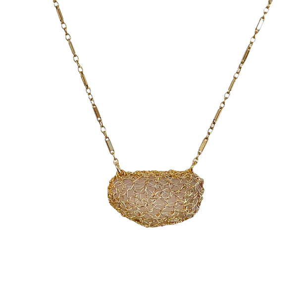 Kunzite Horizon Necklace In Gold