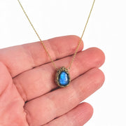 Sierra Small Labradorite Necklace in Gold