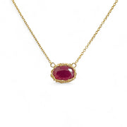 Nicole Ruby Necklace In Gold