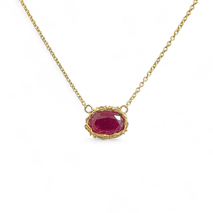 Nicole Ruby Necklace In Gold