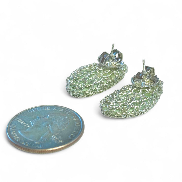 Ocean Post Earrings in Silver