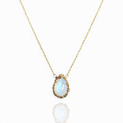 Sierra Small Moonstone Necklace in Gold