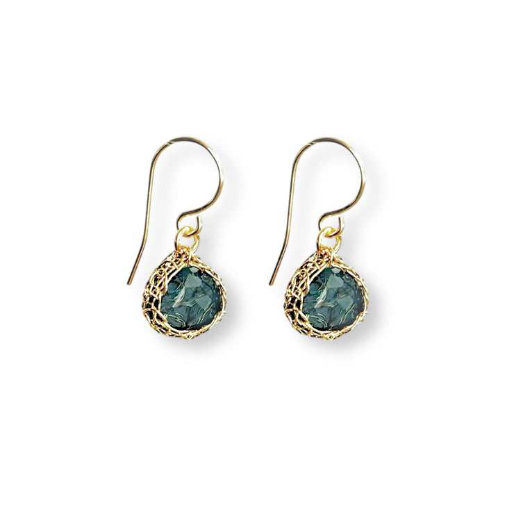 London Blue Topaz Teardrop Earrings in Gold