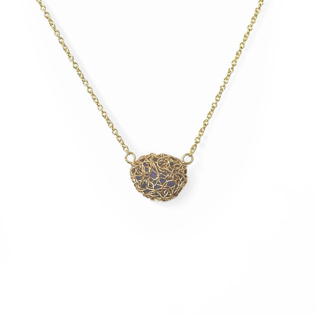 Tanzanite Oval Necklace In Gold