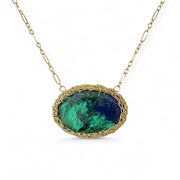 Azurite & Malachite Haumea Necklace In Gold