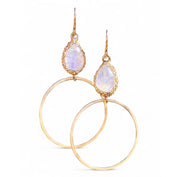 Sierra Moonstone Hoops In Gold