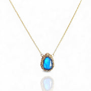 Sierra Small Labradorite Necklace in Gold