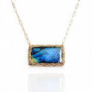 Horizon Labradorite Necklace in Gold