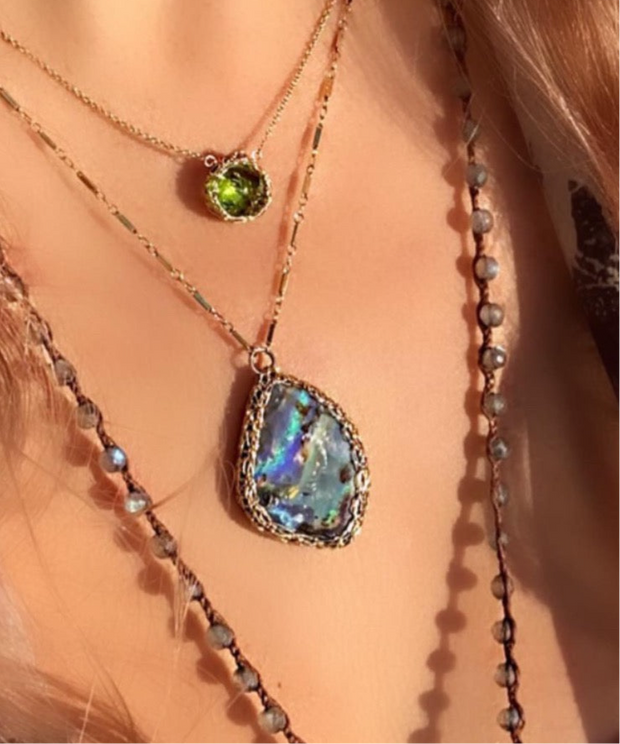 14 Karat Boulder Opal Necklace