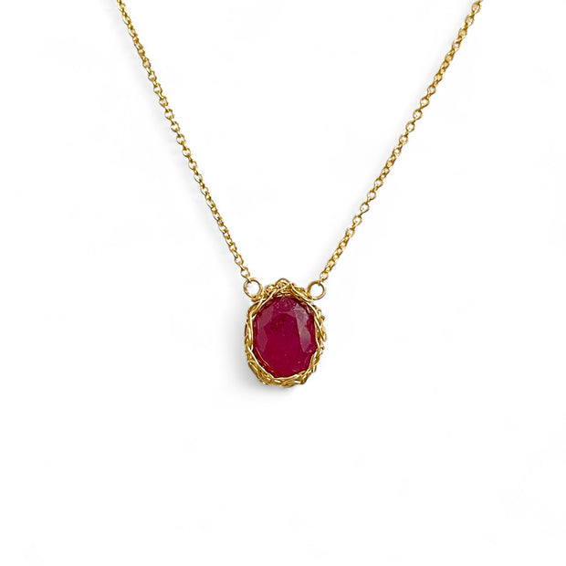 Marilyn Ruby Necklace In Gold