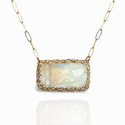 Horizon Moonstone Necklace in Gold