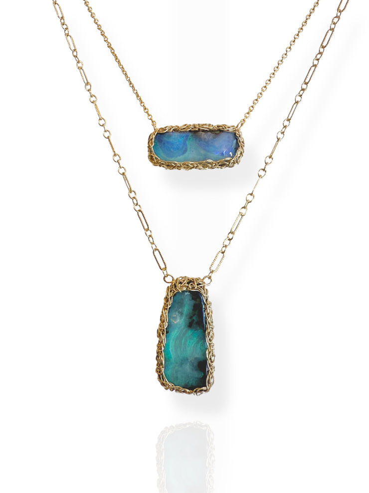 Sydney Australian Boulder Opal In Gold