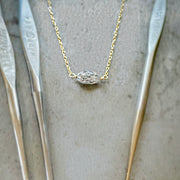 14kt Salt & Pepper Diamond Barrel Neckla