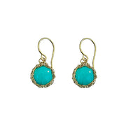 New Moon Earrings Turquoise In Gold - Dangle