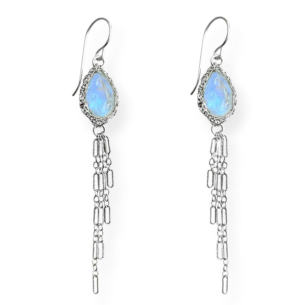 Sierra Moonstone Earrings In Silver