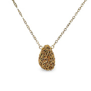 Boulder Opal Teardrop Necklace In Gold