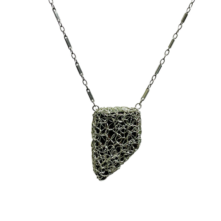 Nevada State Variscite Necklace in Silver