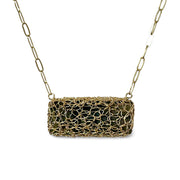 Labradorite Lg Horizon Necklace In Gold