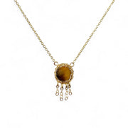 Tiger’s Eye Jellyfish Necklace In Gold