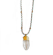 Amazonite Quartz Clarity necklace in Gold