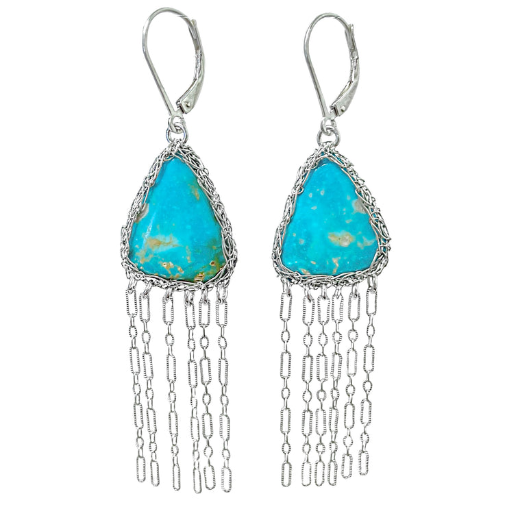Royston Turquoise Earrings In Silver
