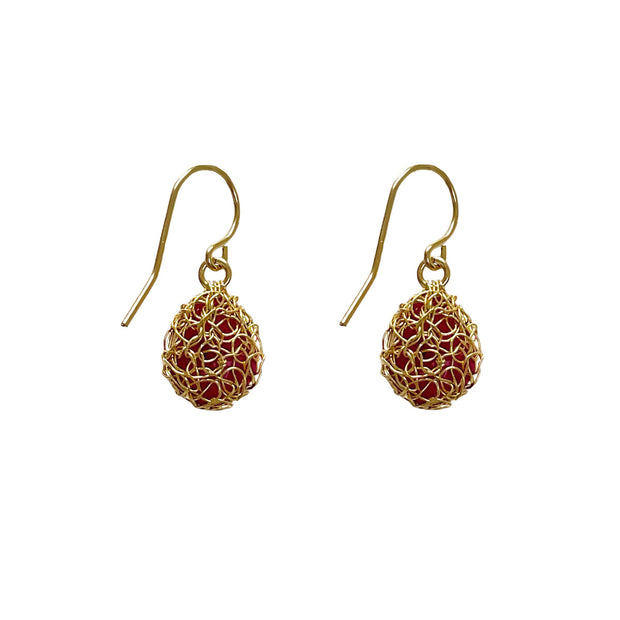Ruby Earrings In Gold