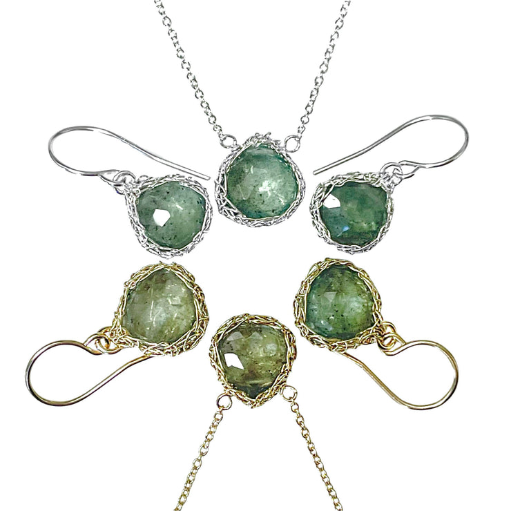 Moss Aquamarine Necklace In Silver