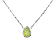 Welo Opal Necklace In Silver
