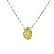 Welo Opal Necklace In Gold