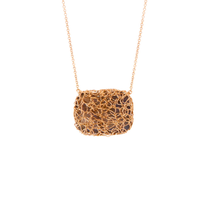 Labradorite Horizon Necklace in Gold